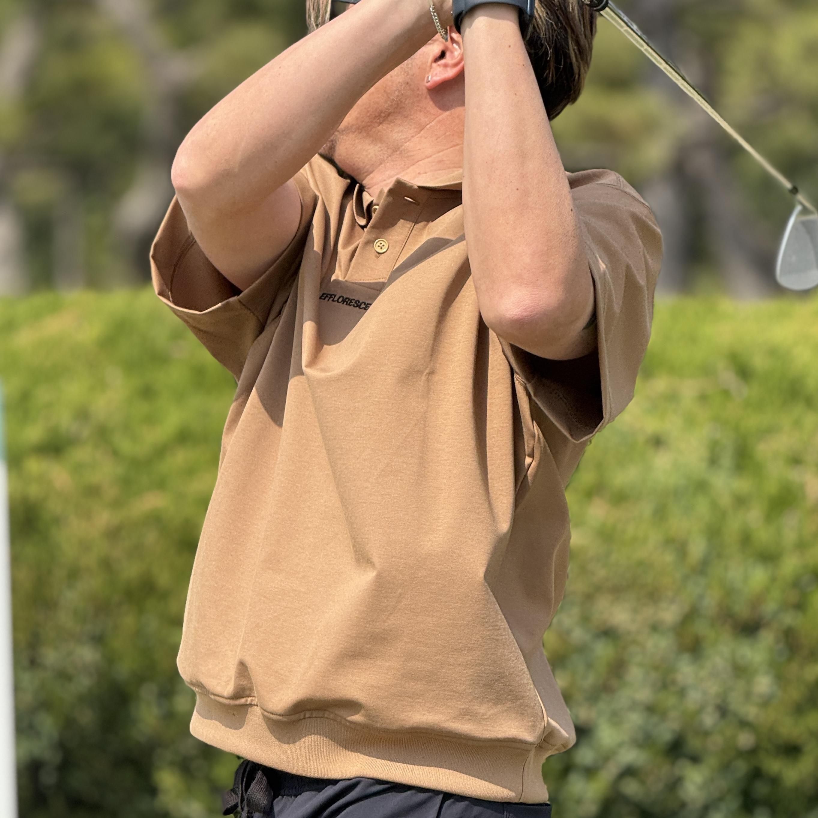 メンズウェア EFFLORESCENCE LOGO TAPE HALF SLEEVE POLO EFFLORESCENCE】LOGO TAPE HALF SLEEVE POLO - EFFLORESCENCE