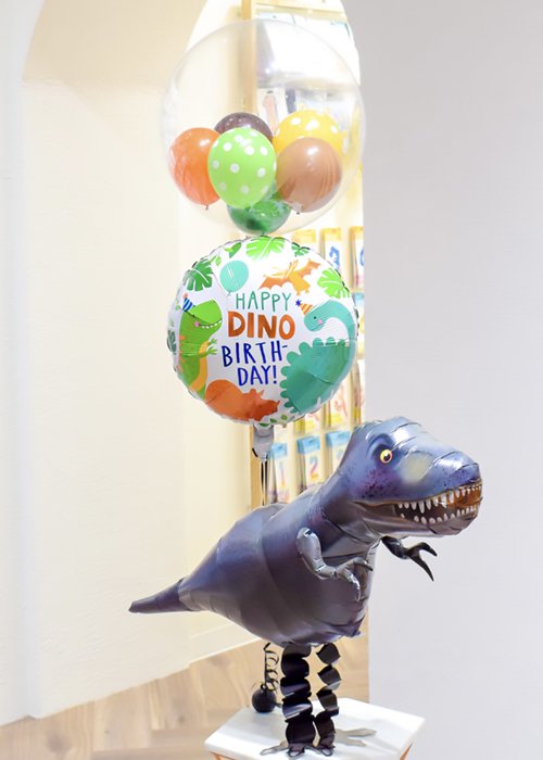 【誕生日バルーンギフト】恐竜とバースデー誕生日/お散歩バルーン