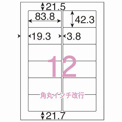 スマートバリュー OAラベルレーザー用SE 500枚 12面C A125J A125J