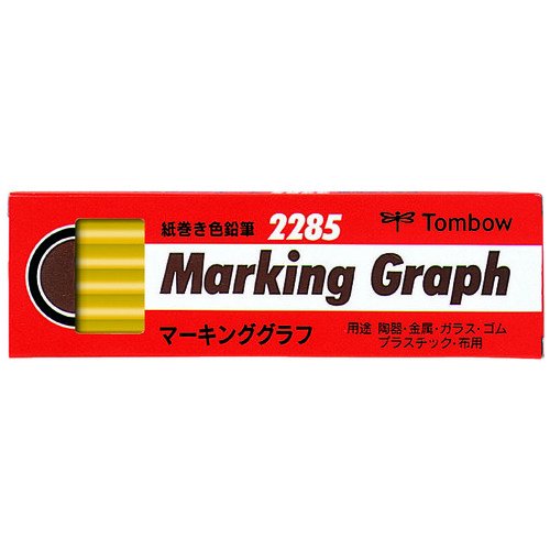 【新品】（まとめ）トンボ鉛筆 マーキンググラフ 2285-03 黄 12本 【×3セット】