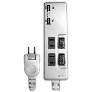 ＨＩＤＩＳＣ USB2ポート付き 節電タップ HDUTC2U2WH HDUTC2U2WH