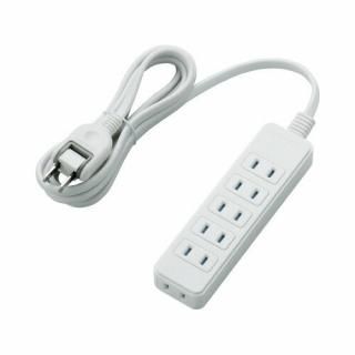 エレコム　ほこりシャッター付き電源タップ　６個口／２ｍ／ホワイト　Ｔ－ＳＴ０２－２２６２０ＷＨ