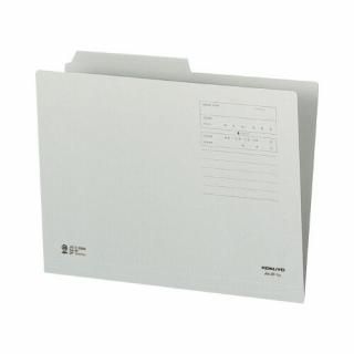 コクヨ　１／２カットフォルダー（カラー）　Ａ４　第１見出し　グレー　Ａ４－２Ｆ－１Ｍ