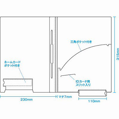 リヒトラブ カルテフォルダーネームカードポケット付 Ａ４ ファスナー