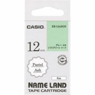 カシオ計算機　ネームランド　テープカートリッジ　パステルアッシュテープ　ソフトグリーン　ＸＲ－１２ＡＳＧＮ