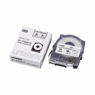 マックス　レタツイン　テープカセット　９ｍｍ幅　１６ｍ巻　白　ＬＭ－５００シリーズ用　ＬＭ－ＴＰ５０９Ｗ