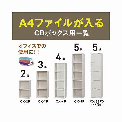 アイリスオーヤマ カラーボックス ２段 オフホワイト Ａ４ファイル対応