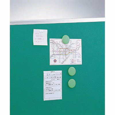 馬印 ツーウェイ掲示板 ピン・マグネット両用 グリーン ９１０×６１０