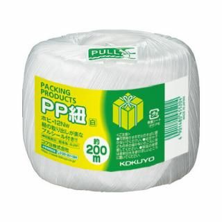 コクヨ　ＰＰ紐（玉巻き）　玉巻約２００ｍ　白　ホヒ－１２ＮＷ