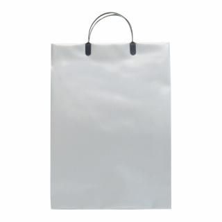 マツシロ　無地ビニールバッグ　Ｌ　シルバー　３５０×４８０×１２０　４７５２３６