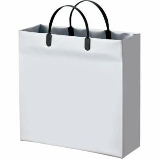 マツシロ　無地ビニールバッグ　Ｍ　シルバー　３５０×３４０×１２０　４７５２４０