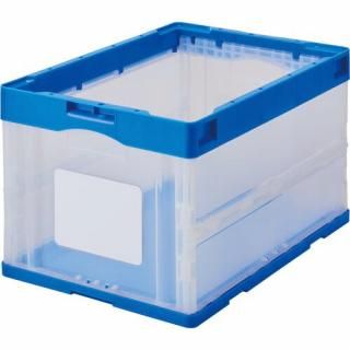 カウネット　タイトルが書ける折りたたみコンテナ　フタ無　５０Ｌ　１個　４３２７－１８１８