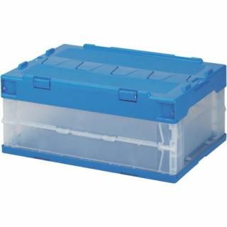 三甲　折りたたみコンテナ　フタ一体型　３０Ｌ　内寸　Ｗ４９２×Ｄ３３４×Ｈ２０３ｍｍ　サンクレオリＰ３１Ｂ