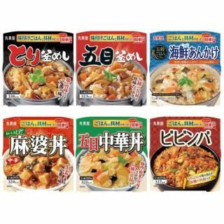 丸美屋　＃丸美屋　レンジで簡単　ごはん付き　アソートセット　６食入　２５７０８３