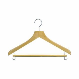 ニーズ　木製ハンガー　スライドバー付き　ナチュラル　Ｗ４３０×Ｄ２５×Ｈ２６０　Ｈ－５４３０