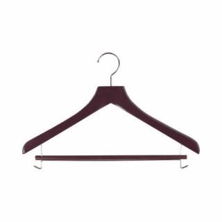 ニーズ　木製ハンガー　スライドバー付き　ダークブラウンＷ４３０×Ｄ２５×Ｈ２６０　Ｈ－５４３０Ｂ