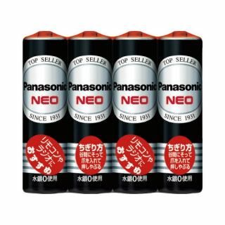 Ｐａｎａｓｏｎｉｃ　マンガン乾電池　ネオ黒　単３形　４本　Ｒ６ＰＮＢ／４ＶＳＥ