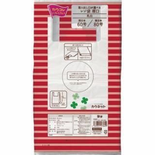 カウネット　レジ袋厚口６０号　１００枚　３３８６－８５０９