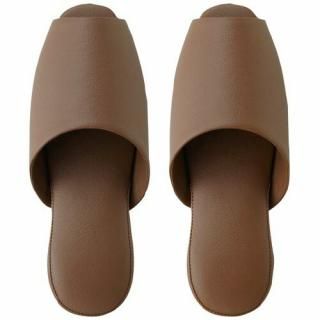 テンダイ　抗菌多機能ビニールスリッパ　前あき　ブラウン　５７１９９９