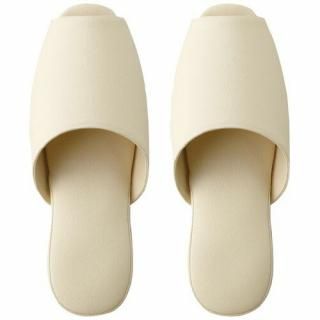 テンダイ　抗菌多機能ビニールスリッパ　前あき　ベージュ　５７２００２