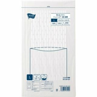 カウネット　取り出しやすいシュレッダー袋　詰替　Ｌ　１００枚　３６０４－２３４０