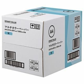 スマートバリュー カラーペーパーA4 空 2500枚 A263J-5入数：　1