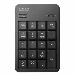 エレコム 無線テンキー 抗菌・静音 TK-TDM022SKBK入数：　1