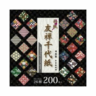エヒメ紙工　和紙友禅千代紙　１５０×１５０ｍｍ　２００枚　ＴＹＵ－１３０１５