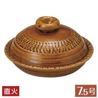 黒釉　すっぽん鍋　8号 黒釉 手造り すっぽん鍋8号 和食器 鍋 8号土鍋 ブラック系 業務