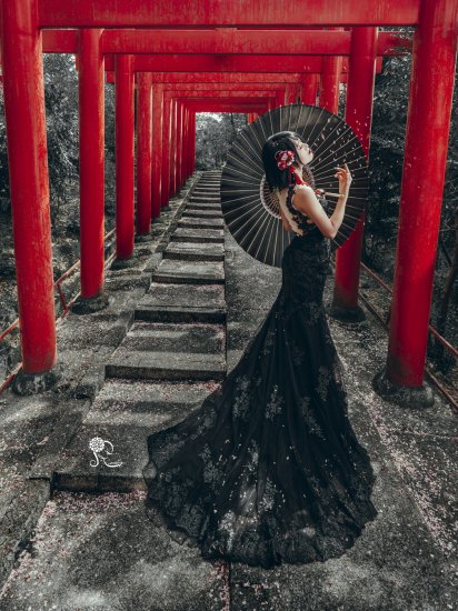 レンタル]黒マーメイドドレス - RinatyPhotoStudio