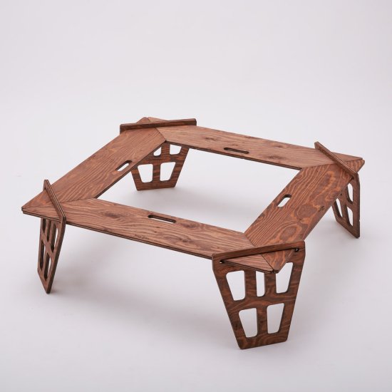 THE BARA +BARA簡易囲炉裏テーブル Squareタイプ - 【THE BARA＋BARA  STYLE(バラバラスタイル)】組み立て簡単・持ち運びらくらく、収納性抜群の”アウトドアブランド”バラ バラ スタイル