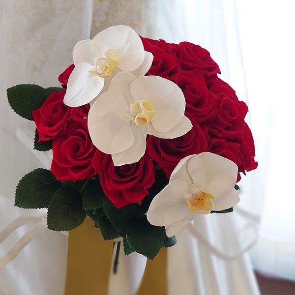 No.2626　クラッチブーケワインレッドブートニアアーティフィシャルフラワー No.2626 クラッチブーケワインレッドブートニアアーティ