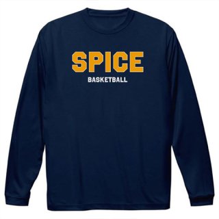 SPICE BASKETBALL College logo L/S Tee NAVY