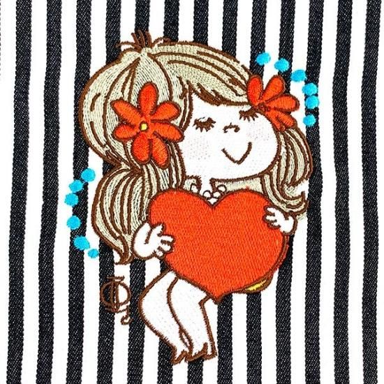 ☆水森亜土☆レトロ☆ハート型ランチケース☆ 水森亜土 リバーシブルランチトート ハート ピンク 亜土ちゃん