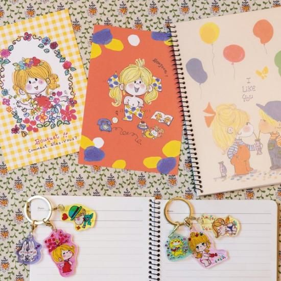 水森亜土 エンジェル 3チャームキーホルダー