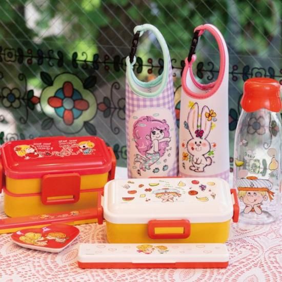 水森亜土 抗菌 音が鳴らない コンビセット(箸・スプーン・箸箱) ランチ