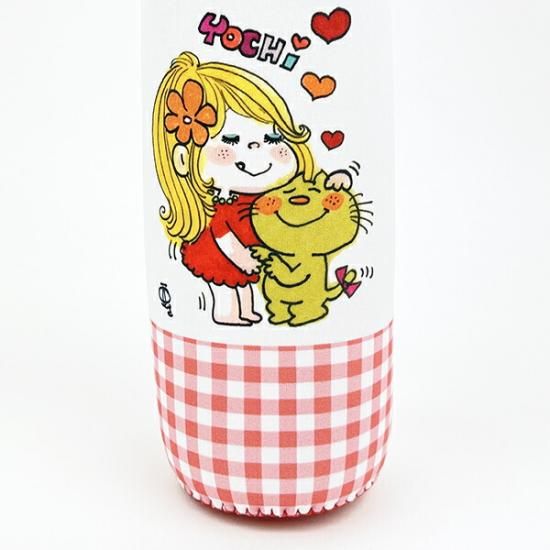 専用出品です　♪ 水森亜土 ねこ ゴンタ オブジェ 水森亜土 ペットボトルカバー 600ml みーたんと一緒 レッド 猫