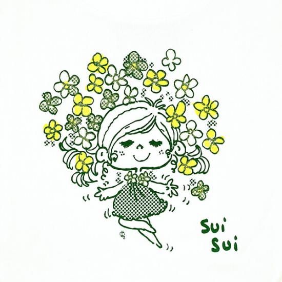 水森亜土 ハナ トレーナー(M) ホワイト アパレル 亜土ちゃん