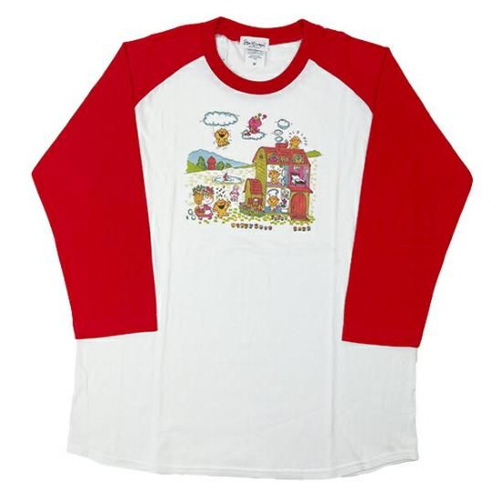 水森亜土 オウチ ラグランスリーブTシャツ(M) レッド 亜土ちゃん