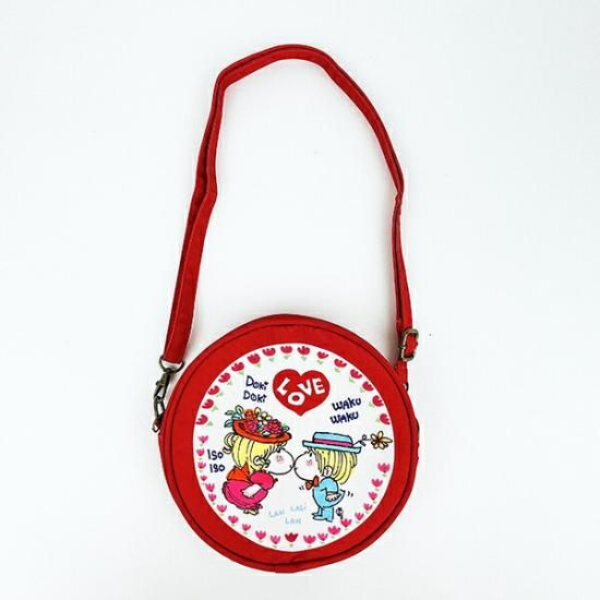 【新品】水森亜土★ボールアンドチェーン バッグ　ショルダーストラップ付（おまけ） 京都高島屋】「Ball＆Chain×水森亜土」TSUNAGU ACTION