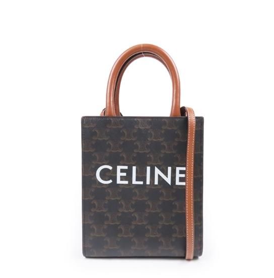 CELINE ミニバーティカルカバ タン トートバッグ | www.innoveering.net