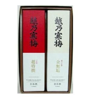 越乃寒梅 超特撰・金無垢720ml 紅白贈答セット2本詰 - 新潟の