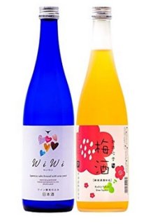 ワイン酵母純米吟醸・日本酒梅酒720ml 2本セット