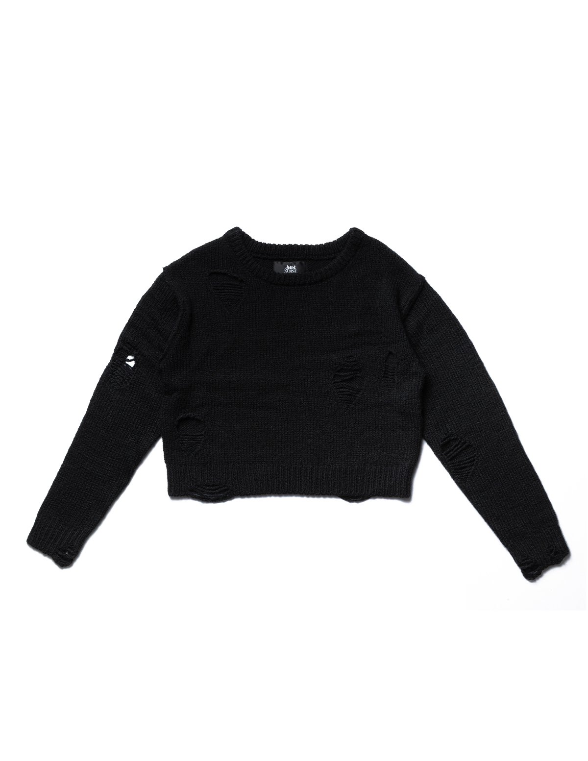 CROPPED SWEATER  - BLACK