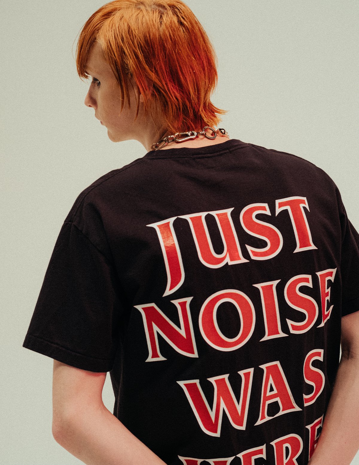 JUST NOISE WAS HERE TEE - BLACK