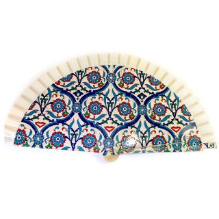 スペイン製　手描きアバニコ(白・青系のアラベスク模様) ネコポス対応商品