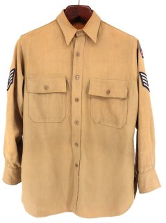  50s OFFICERS SHIRT ߥ꥿꡼ ơ ޥդ  Ĺµ / 󥺣