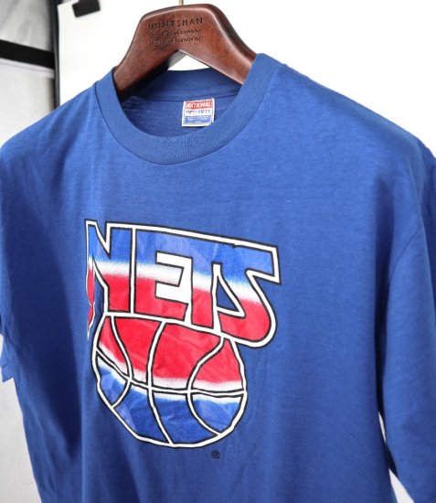 古着 80’s USA製 NATIONAL Brooklyn Nets ブルックリン・ネッツ NBA バスケ ラシックロゴ Tシャツ / メンズL -  DAIGO'S ONLINE SHOP