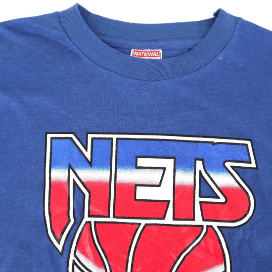 古着 80’s USA製 NATIONAL Brooklyn Nets ブルックリン・ネッツ NBA バスケ ラシックロゴ Tシャツ / メンズL -  DAIGO'S ONLINE SHOP