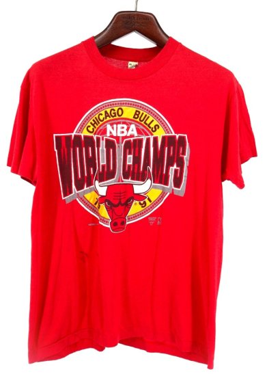 古着 90’s NBA CHICAGO BULLS シカゴブルズ 1991 WORLD CHAMPS Tシャツ / メンズXL - DAIGO'S  ONLINE SHOP